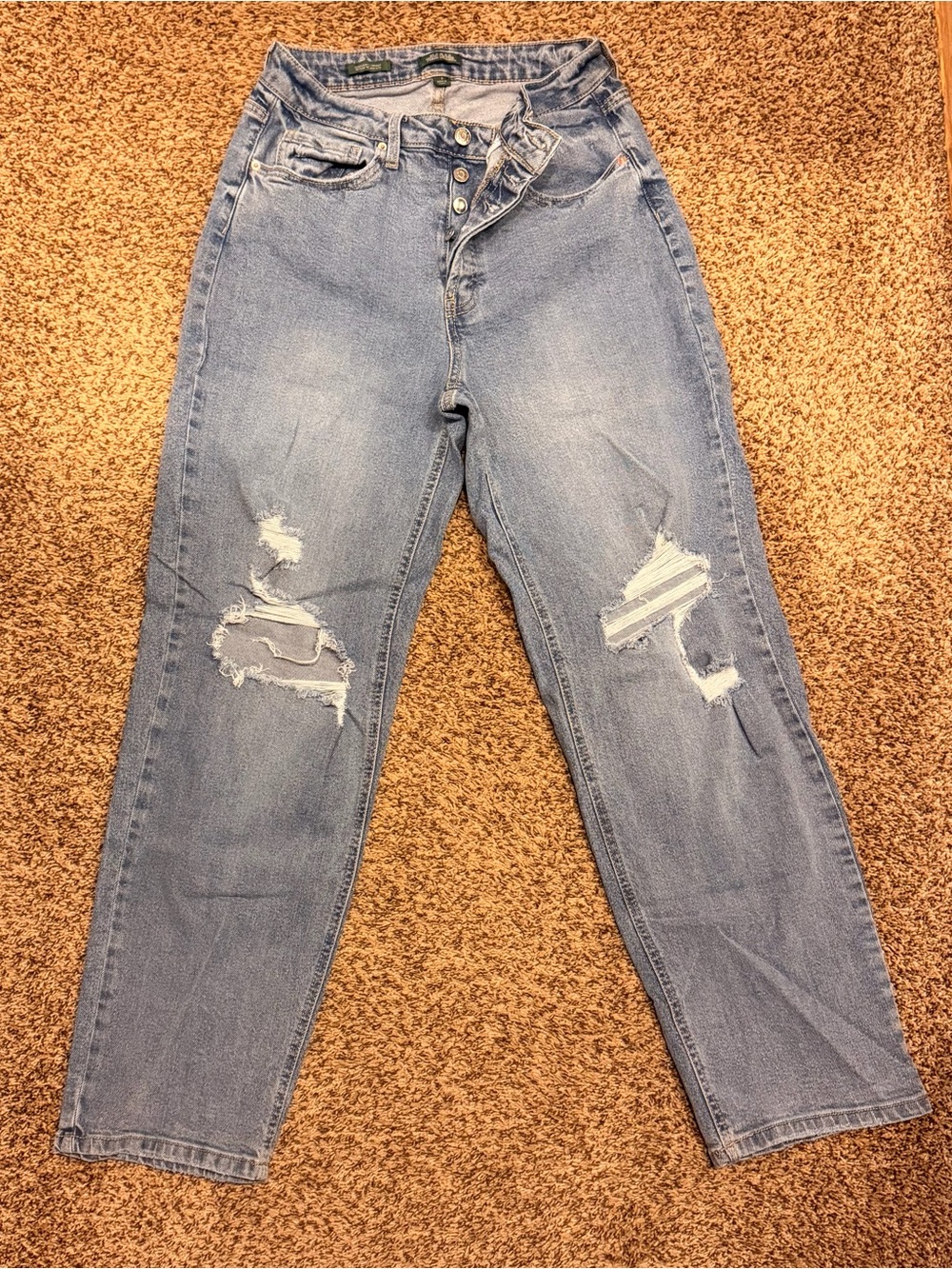 wild fable Light Blue Distressed Boyfriend Jeans
